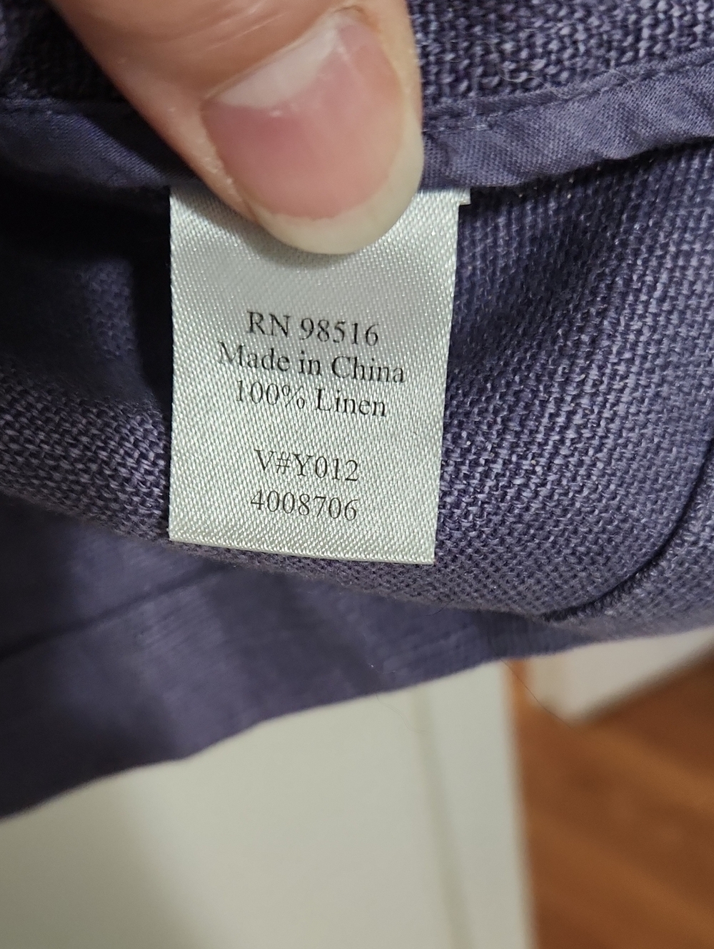 Coldwater Creek Lavender Hooded Zip Ladies' Jacket Sz L 3/4 Sleeves 100% Linen - Picture 4 of 6